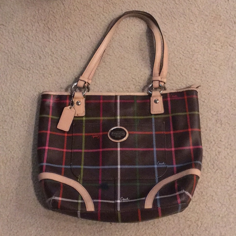 plaid coach bag